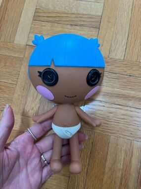 Lalaloopsy 7" Baby Doll Blue Hair And White Diaper No Clothing